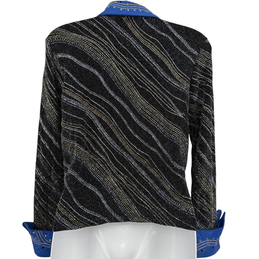 1849 Authentic Ranchwear USA Made Stretch Rodeo Rhinestone Zip Up Show Jacket S - Picture 14 of 16